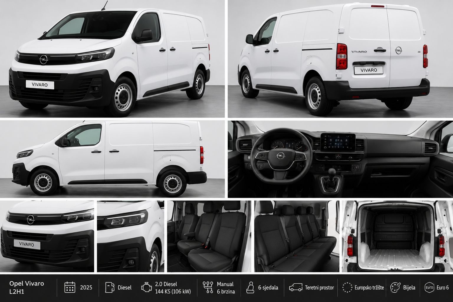Opel Vivaro 2025 6 sedežev za najem